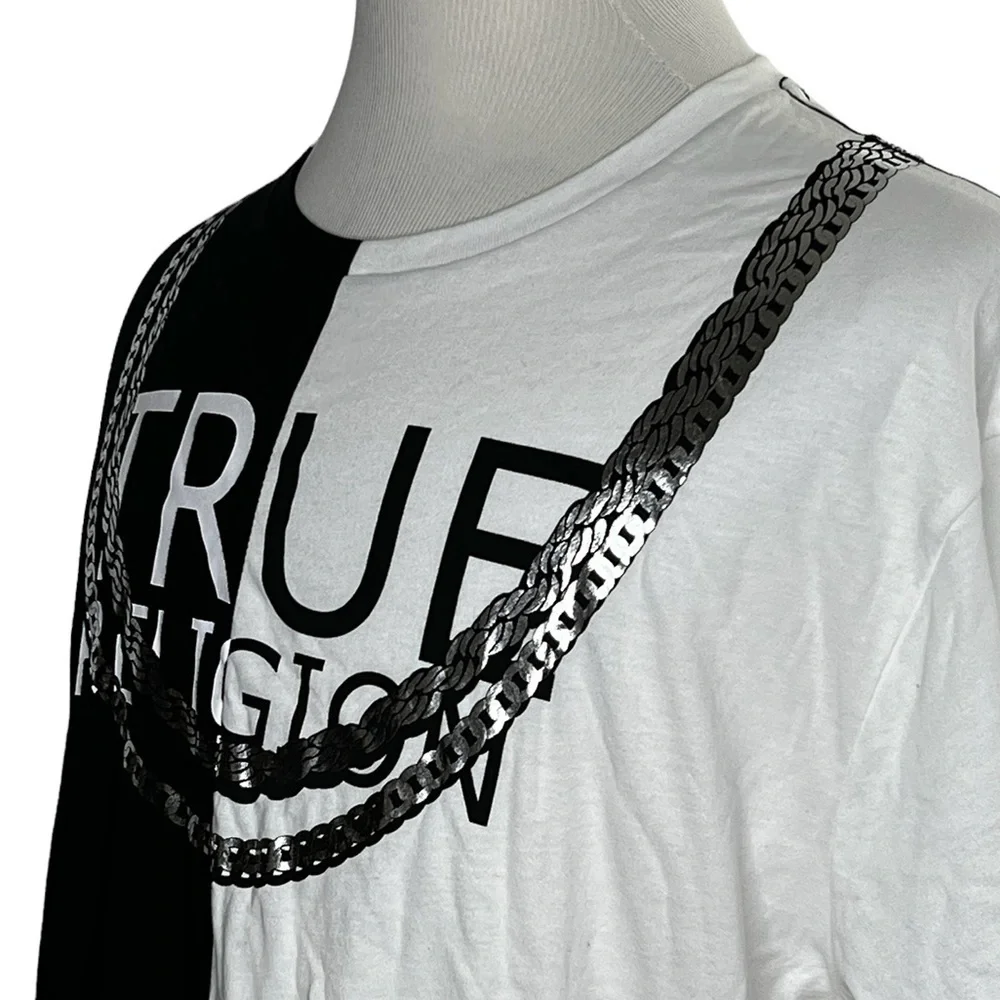 True Religion World Tour Split Fashion Tee Shirt